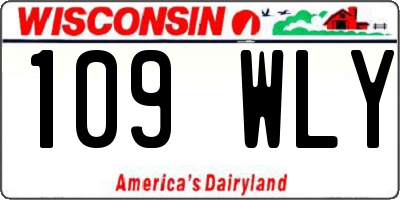 WI license plate 109WLY