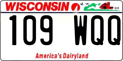 WI license plate 109WQQ