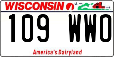 WI license plate 109WWO