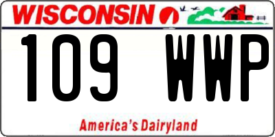 WI license plate 109WWP