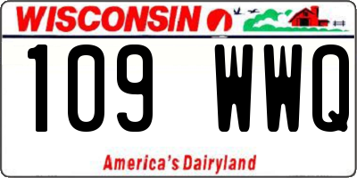 WI license plate 109WWQ