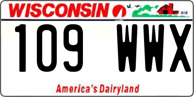 WI license plate 109WWX