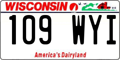 WI license plate 109WYI