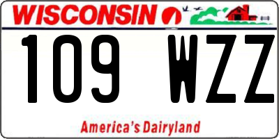 WI license plate 109WZZ