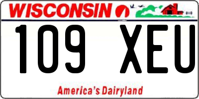 WI license plate 109XEU