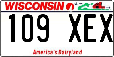 WI license plate 109XEX