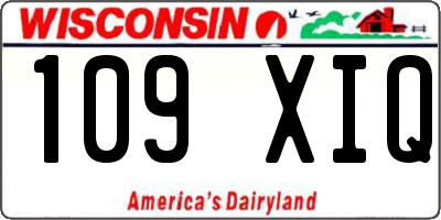 WI license plate 109XIQ