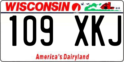 WI license plate 109XKJ
