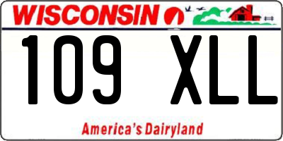 WI license plate 109XLL