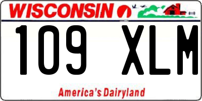 WI license plate 109XLM