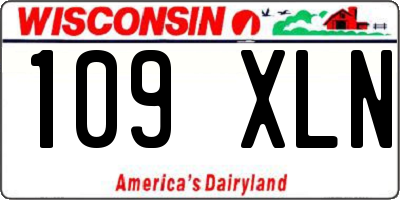 WI license plate 109XLN