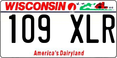 WI license plate 109XLR