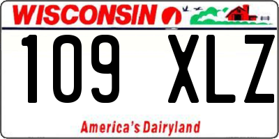 WI license plate 109XLZ