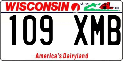 WI license plate 109XMB