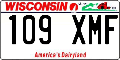 WI license plate 109XMF