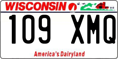 WI license plate 109XMQ
