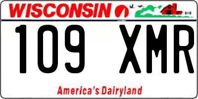 WI license plate 109XMR