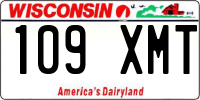 WI license plate 109XMT