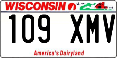 WI license plate 109XMV