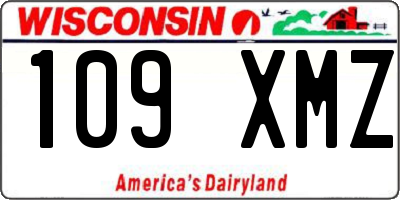 WI license plate 109XMZ