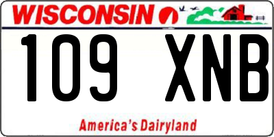 WI license plate 109XNB