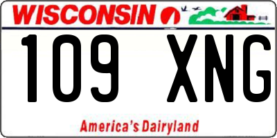 WI license plate 109XNG