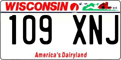 WI license plate 109XNJ