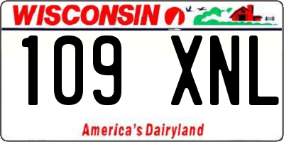 WI license plate 109XNL
