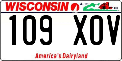 WI license plate 109XOV