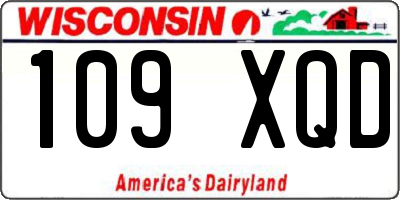 WI license plate 109XQD