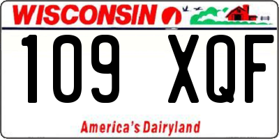 WI license plate 109XQF