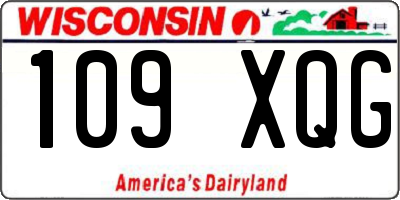 WI license plate 109XQG