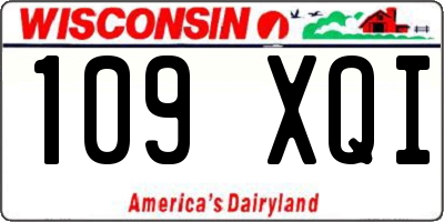 WI license plate 109XQI
