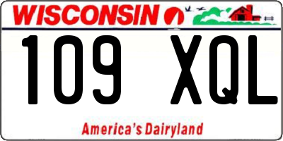WI license plate 109XQL