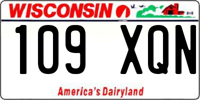 WI license plate 109XQN