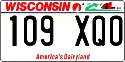 WI license plate 109XQO