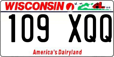 WI license plate 109XQQ