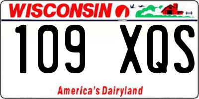 WI license plate 109XQS