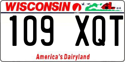 WI license plate 109XQT
