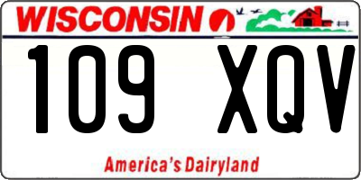 WI license plate 109XQV