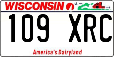 WI license plate 109XRC