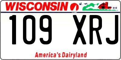 WI license plate 109XRJ