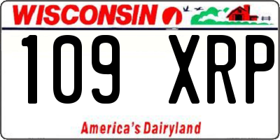 WI license plate 109XRP