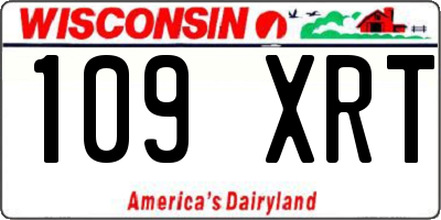 WI license plate 109XRT