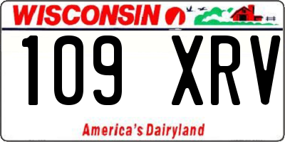 WI license plate 109XRV