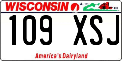 WI license plate 109XSJ