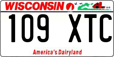 WI license plate 109XTC