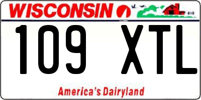 WI license plate 109XTL