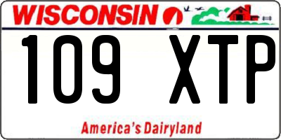 WI license plate 109XTP