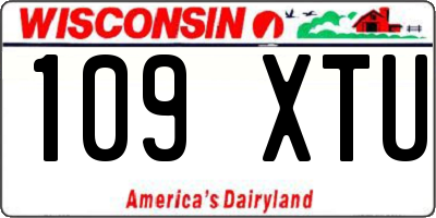 WI license plate 109XTU